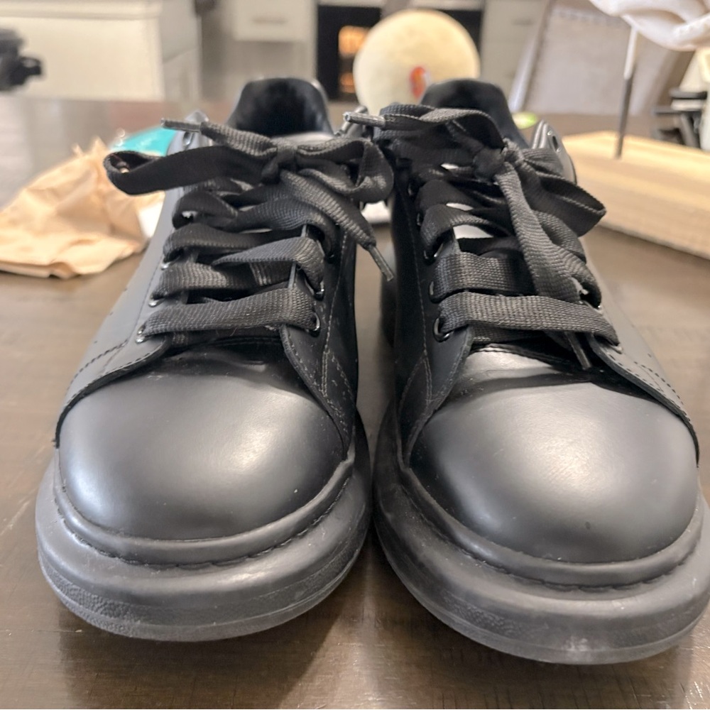 Black Lace-Up Sneakers